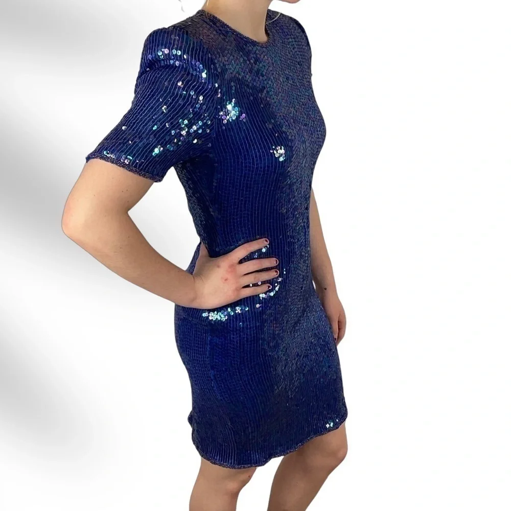 Laurence Kazar New York vintage all sequin stunning dress - Picture 2 of 11